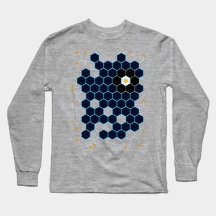 Sci-fi power grid - Hexagons Long Sleeve T-Shirt